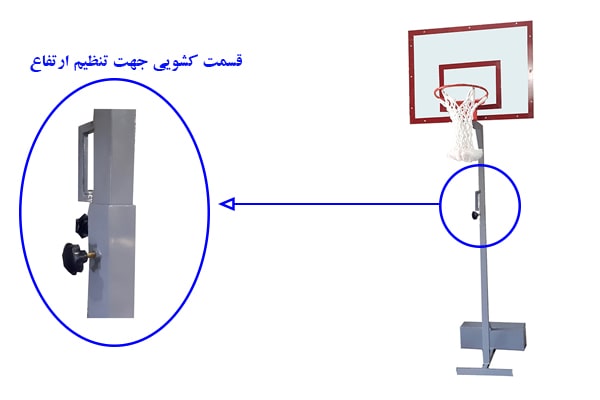 بسکتبال مینی متحرک با تنظیم ارتفاع